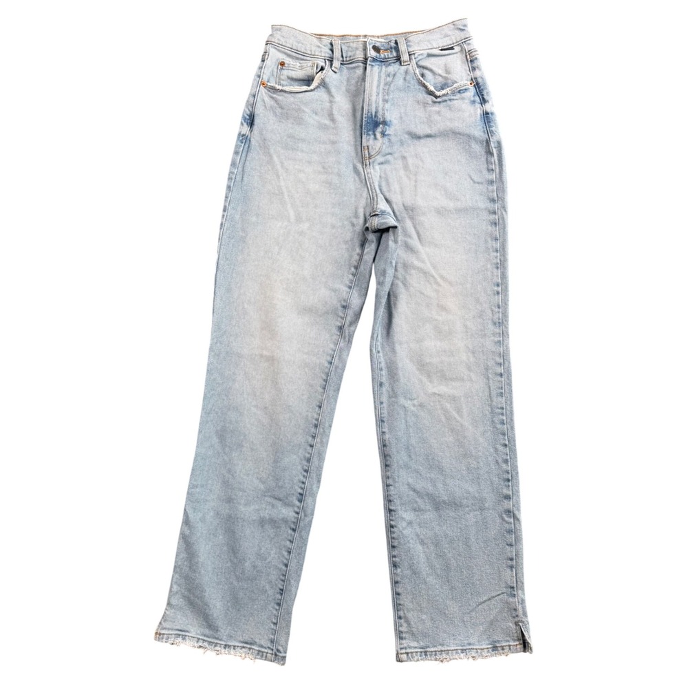 Cello Light Wash Straight Leg Jeans Distressed‎ High Rise Y2K Grunge Streetwear